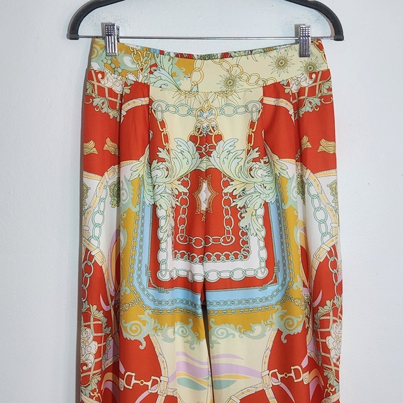 Miss Avenue Boho Print Wide Leg Flowy Pants Size Medium - Picture 2 of 10